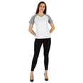 thumbnail image 2 of Inkmeso T-Shirt à Manches Courtes Uni pour Femmes Sportif Décontracté Basique, 2 of 7