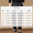 thumbnail image 3 of hoksml Men's Winter Fleece Dress Pants High Waist Thermal Trousers with Stretch Elastic Waist and Button Brushed Back Comfort Fit Straight Leg, 3 of 8
