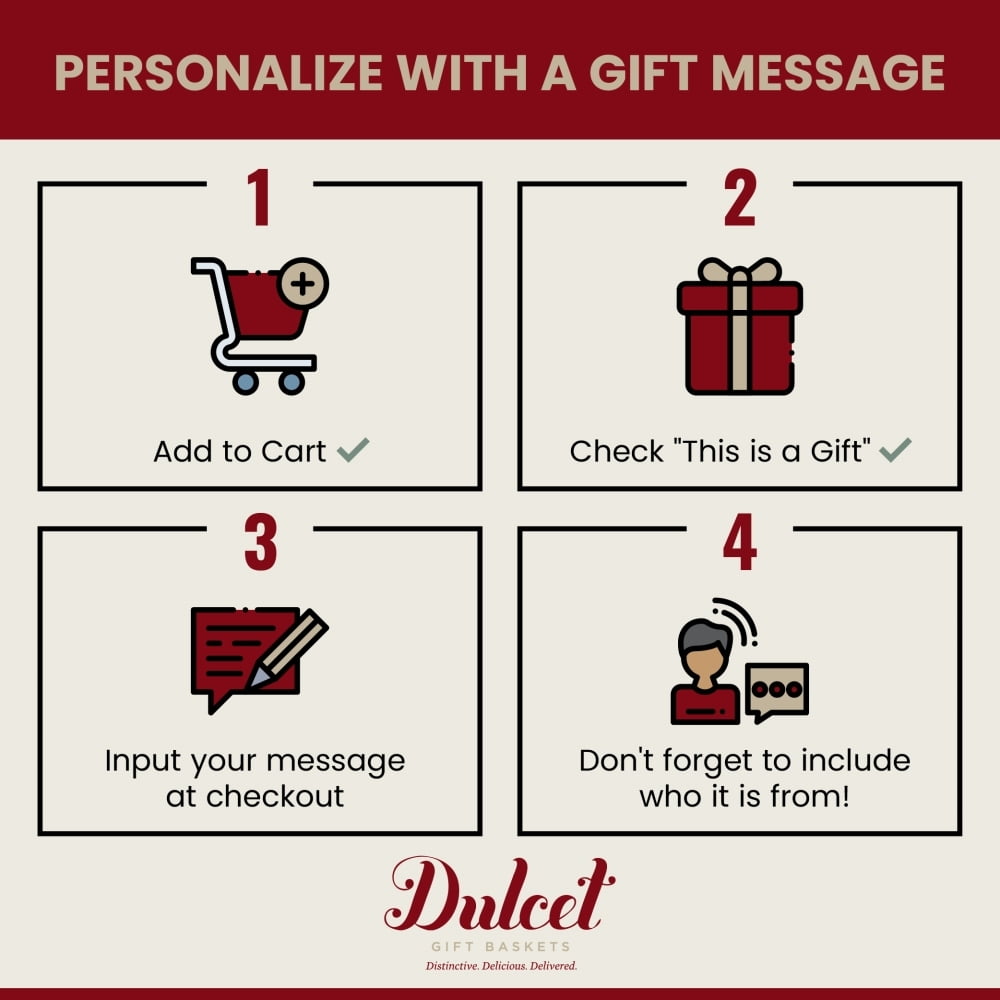 Dulcet Gift Baskets Warm Wishes Gourmet Gift Basket - Delicious Brownies, Cookies, Scones