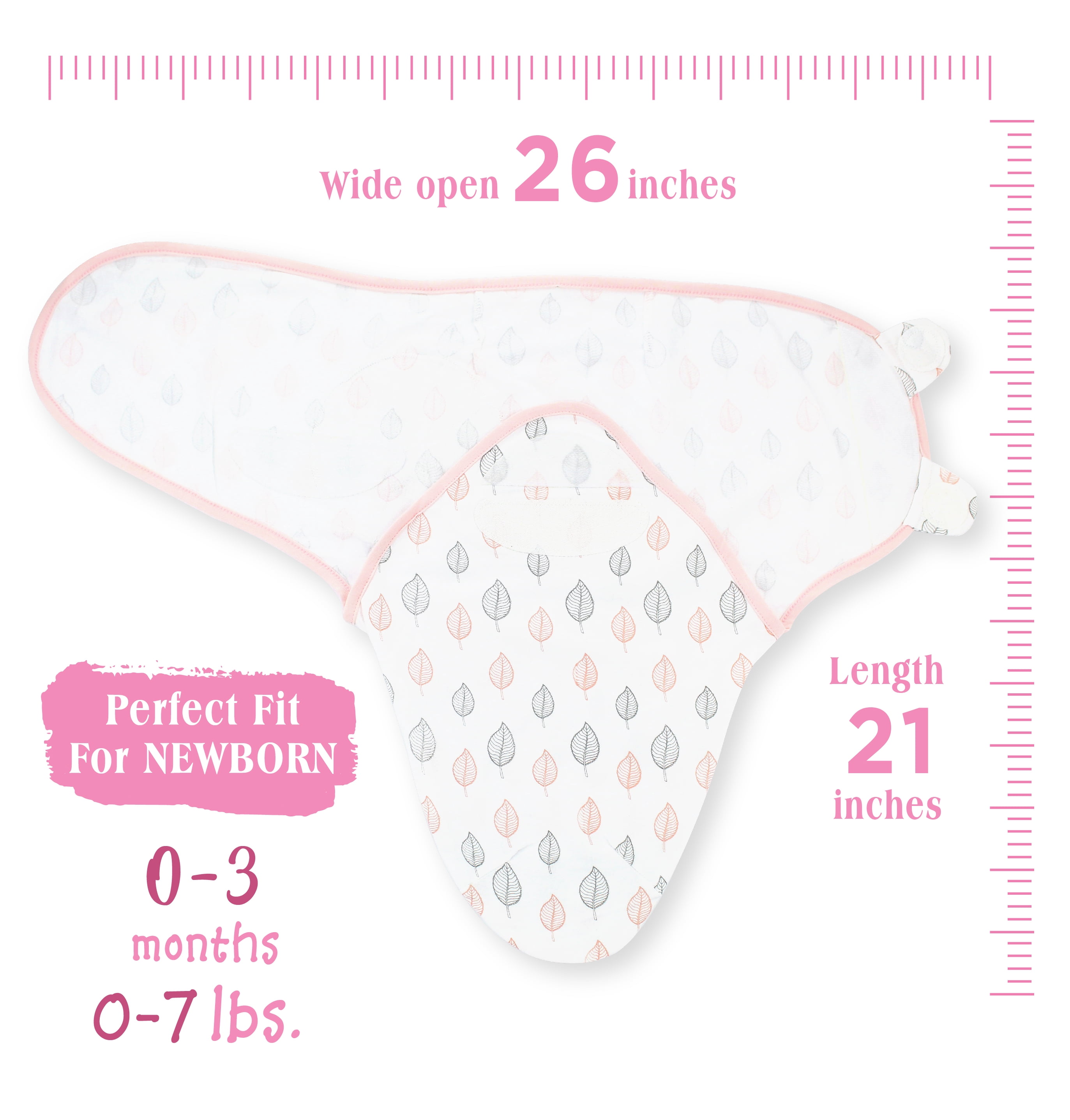 Swaddles for Newborns Baby Swaddle Pack of 3, 0-3 Month, 100% Cotton Newborn Swaddle Baby Wraps Baby Girl and Boy Adjustable Swaddle Blanket, Soft Baby Blankets