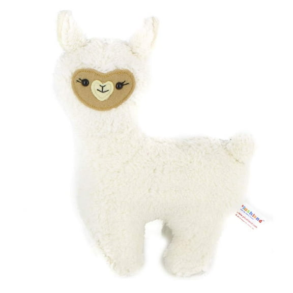 Plushland Marshmella the Llama Alpaca 10 Inches Plush Stuffed Animal Toy for Babies Cute Present for Holidays Birthday Valentine Day ADHD Autism Back to School White Handmade Present Gift Pressure Toy