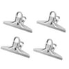 Unique Bargains Office School 4 Pcs Pack 1.4" Jaw Capacity Stainless Steel Paper File Clips