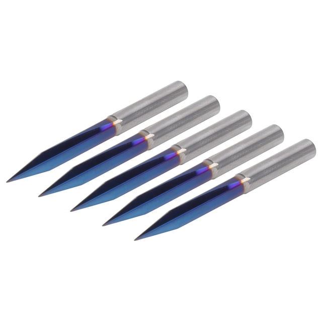 Grabar Broca, Fábrica Final, Broca de Enrutador de Alta Dureza, Madera de Apertura de Agujero Portátil Azul para Letras en alivio