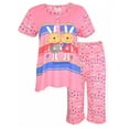 thumbnail image 2 of JEFFRICO Pajamas For Women Capri Set Sleepwear Soft Pajamas Short Sleeve Pajama Sleepshirt With Capri Pants, 2 of 6