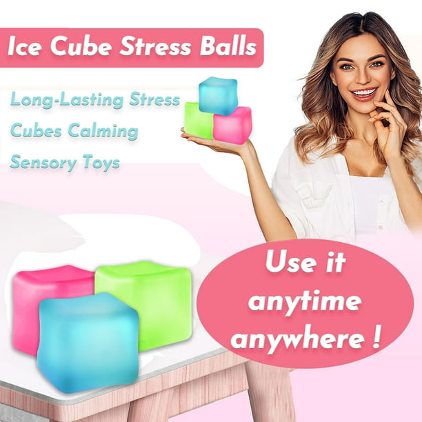 Cubo de hielo azurfórico Squishy Stress Cube Toy para aliviar la ansiedad | en línea