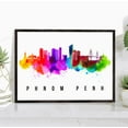 thumbnail image 1 of Pera Print Phnom Penh Skyline Cambodia Poster, Phnom Penh Cityscape Painting, Phnom Penh Cambodia Poster, Cityscape and Landmark Print, Home Wall Art, Office Wall Decor - 18x24 Inches, 1 of 1
