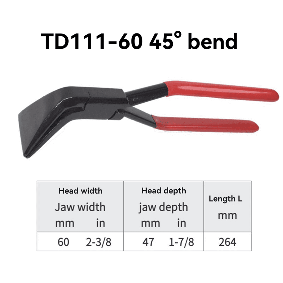Hand Seamers Sheet Metal Tools Metal Bending Pliers for Bending and Flattening Sheet Metal TD111-60