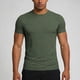 thumbnail image 1 of Ceisia Men's Slim Fit Short Sleeve Crew Neck Tee All-Over Geometric Stripe Print Performance Sports Top Army Green XXXL Gifts, 1 of 7