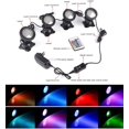 thumbnail image 4 of SHAR Color Changing Spotlight, 12W LED Underwater Fountain Light, IP68 Waterproof Pond Light Halloween Diving Spotlight, Dimmable Color Memory Garden Lawn Channel, 4 Sets (US Standard), 4 of 5