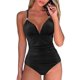 thumbnail image 1 of Traje de baño de una pieza con cuello halter para mujer, ideal para la playa o las vacaciones., 1 of 4
