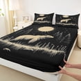 thumbnail image 3 of Manfei Teens Female Men Safari Bear Full Size Sheets 4-Piece,Woodland Wildlife Breathable Bed Sheets,Jungle Animal Lightweight Sheet Sets,Microfiber Bedroom Decor, 3 of 7