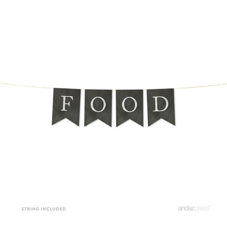 Food Vintage Chalkboard Pennant Party Banner