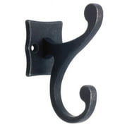 Liberty Hardware 111444 Scroll Double Coat And Hat Hook - Tumbled Dark Gunmetal