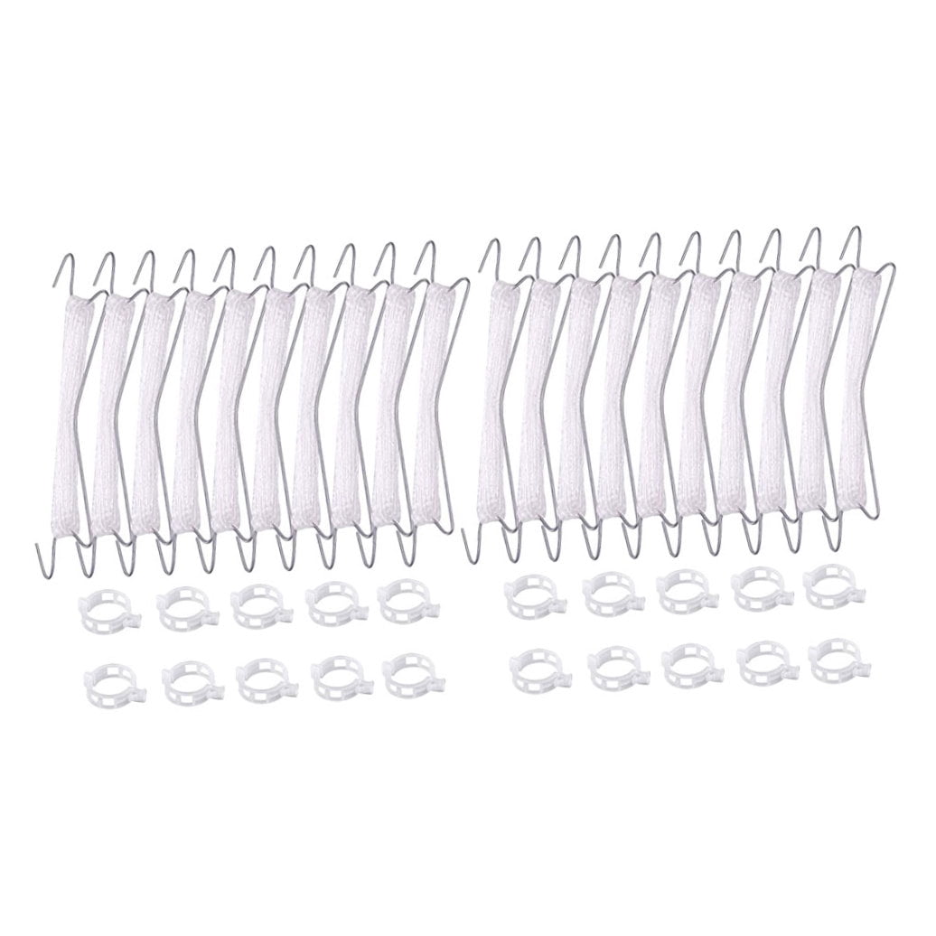 OULII 2Sets White Overhead J Hooks for Tomato Plant Growth Traction Rope and Vertical Garden Support