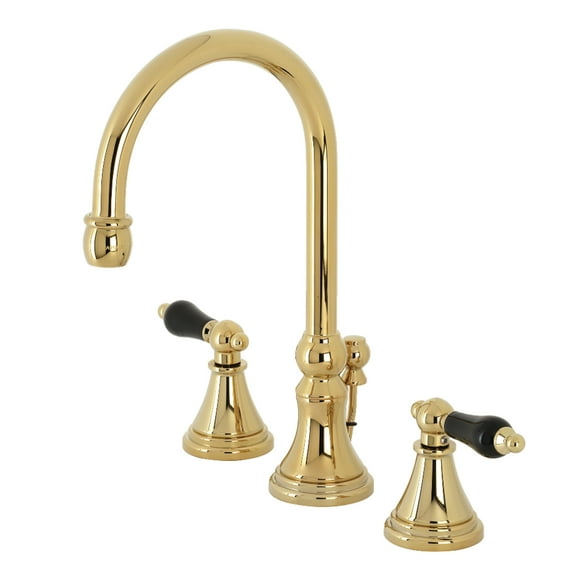 Kingston Brass KS2982PKL Duchess Widespread Bathroom Faucet with Brass Pop-Up, Polished Brass