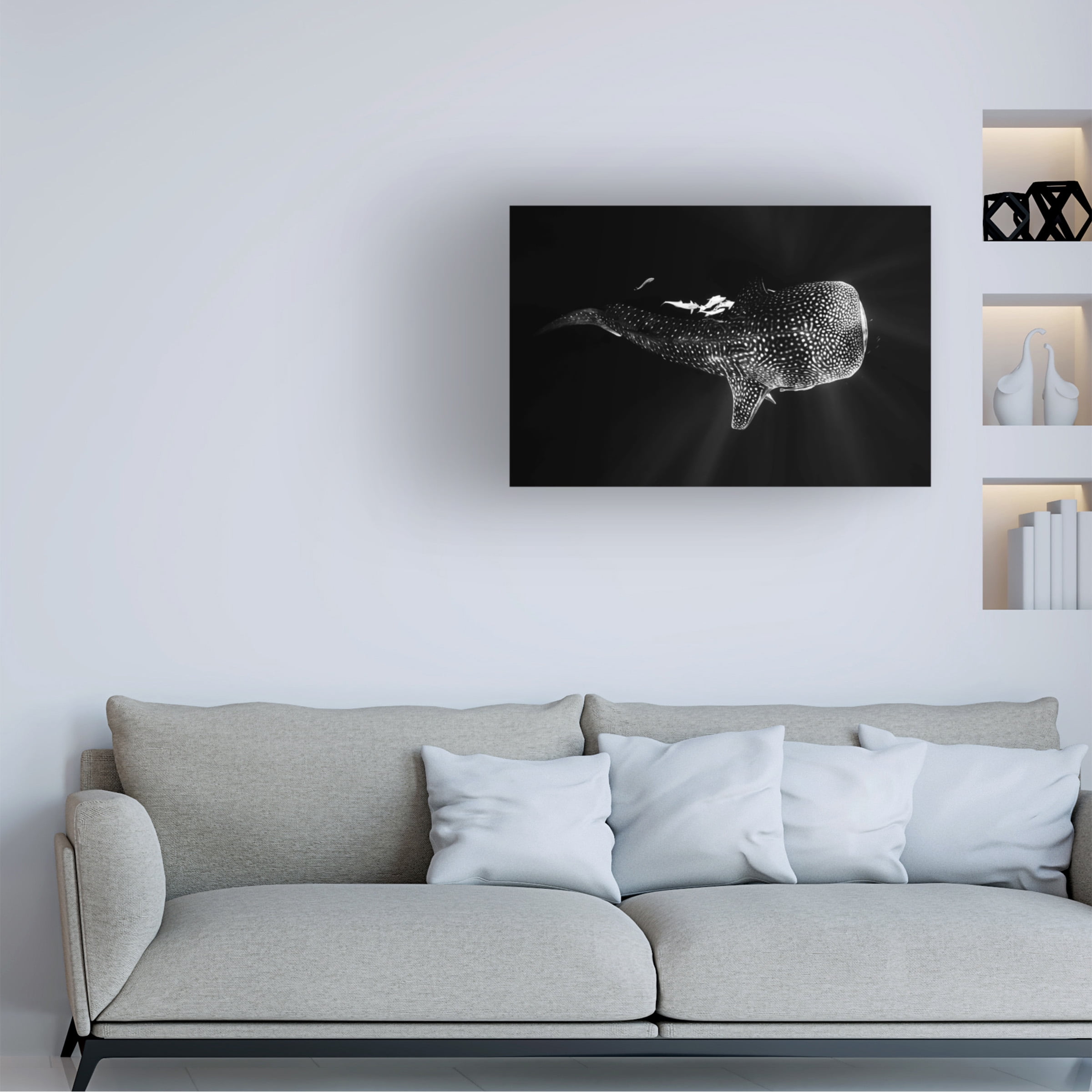 Barathieu Gabriel 'Black And Whale Shark' Canvas Art