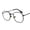 Black Clear, variant on Metal Frame Fashion Glasses with 99 Percent Visible Light Transmission PC Lenses UV400 Protection Personality Eyewear