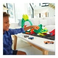 thumbnail image 3 of Hot Wheels City Dragon Drive Firefight Track Set & 1:64 Scale Toy Firetruck, Fire Station Theme, 3 of 7