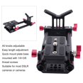 thumbnail image 3 of DSLR Camera Quick Release Base Kit, Rain Resistant Adjustable Knob Universal Support 15mm Dual Rod Clamp DSLR Camera Rail Riser Rig System  for Telephoto Lens, 3 of 7