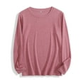thumbnail image 4 of Mgmyaa Long Sleeve T-Shirts for Women Solid Casual Crew Neck Loose Basic Tee Top, 4 of 6