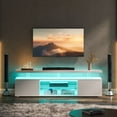 thumbnail image 3 of 63-inch Modern LED TV Stand Multifunctional TV Cabinet for 50/55/65 inch TV ,Table Entertainment Center with Storage For Living Room,White, 3 of 6
