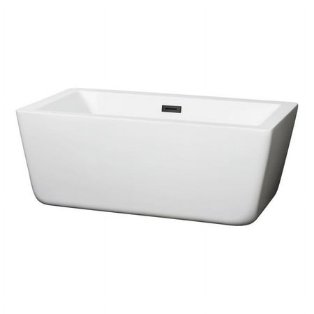 UPC: 0810023766216 | Wyndham Collection Laura 58.75 Acrylic Freestanding Bathtub in Black/White