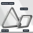 thumbnail image 4 of GSE Games & Sports Expert Deluxe Solid Wood 8-Ball Triangle & 9-Ball Diamond Billiard Pool Ball Racks for 2-1/4" Pool Balls - Brushed Gray, 4 of 8