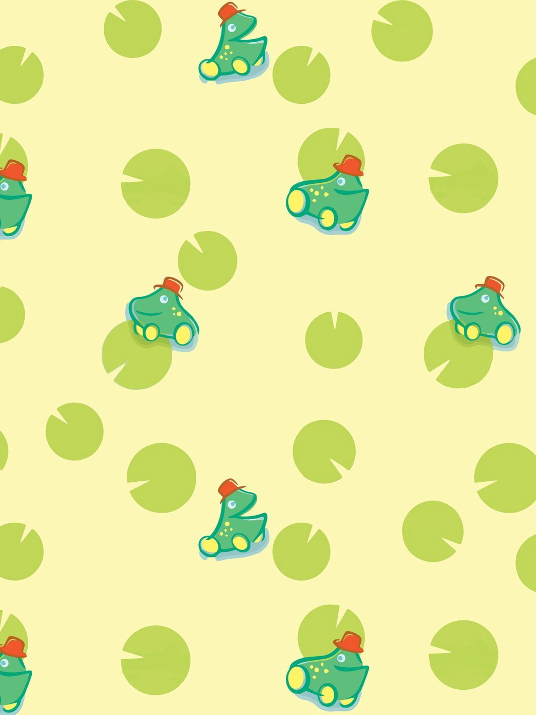 Jolly Jumper and Lily Removable Vinyl Wallpaper By Fisher-Price - Yellow