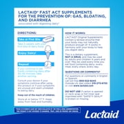 Lactaid Original Strength 9000 FCC Lactase Enzyme Caplets, Lactose Intolerance, 120 Count