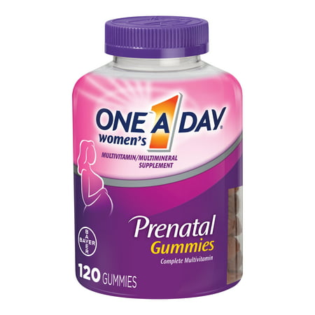 One A Day Women's Prenatal Multivitamin Gummies, Supplement for Before and During Pregnancy, Including Vitamins A, C, D, E, B6, B12, and Folic Acid, 120