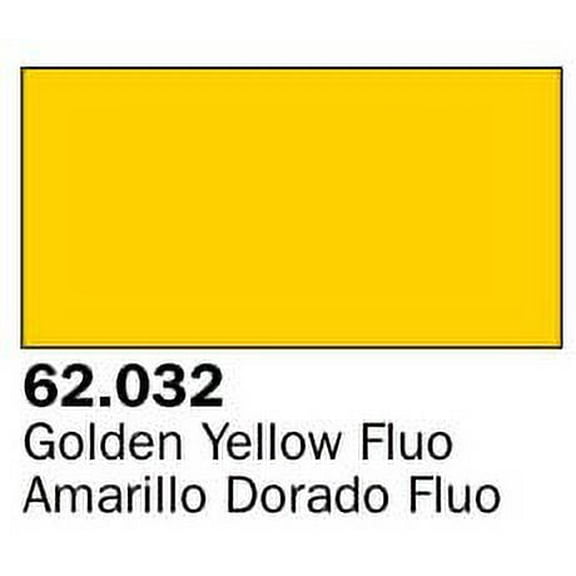 Vallejo Premium Airbrush Colors - 60 ml, Fluorescent Golden Yellow