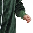 thumbnail image 5 of 7-8 Years Newborn Preemie Sleeping Pajamas Baby Sleeping Bag Sack With Legs Long Sleeve Blanket Toddler Baby Dark Green Bodysuit Baby Fall Winter Clothing Gift, 5 of 6