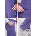 thumbnail image 5 of Adar Pro Heather Breakthrough Plus Scrub Set For Women - Enhanced V-Neck Top & Multi Pocket Pants - 4400H - Heather Grape - XXS, 5 of 7