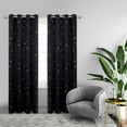 thumbnail image 2 of Deconovo Blackout Curtain Thermal Insulated Window Treatment Grommet Curtain for Kid's Room, 52x54 inch, Black, 2 Panels, 2 of 7