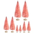thumbnail image 1 of Kits de decoración para fiestas Matsuzay 8x árboles de Navidad en miniatura Rosa, 1 of 1