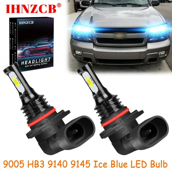IHNZCB 9005 9140 9145 for Chevy Trailblazer 2002-2009 Ice Blue Led Headlights Bulb High Beam,HKL,Y13