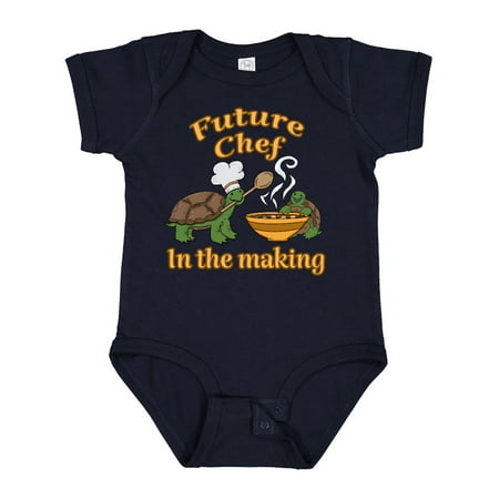 

Inktastic Future Chef in the Making with Cute Turtles Boys or Girls Baby Bodysuit