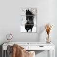 thumbnail image 2 of Elephant Stock Dark Friesian Horse Wall Art - Vertical Multi Panel Canvas - Living Room Wall Decor - Animal Multi Panel - White And Black Decor - 14" x 23", 2 of 4
