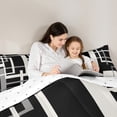 thumbnail image 5 of Homewish Geometric Rectangle 2pcs Bedding Comforter Set for Female Men Women,Retro Minimalist Twin Comforter Sets,Vintage Aesthetic Breathable Bedding Set,Microfiber Bedroom Decor,Reversible, 5 of 8