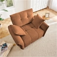 thumbnail image 3 of JERFIT Modern Chenille Sofa, 47" Single Seater Couch with Pillows for Living Room, Office, Apartment, Ergonomic Support, Burnt Orange, 3 of 10