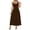 A-Brown309, variant on Tie Strap Midi Dress for Women Sweetheart Neck A Line Flowy Wedding Guest Sundress