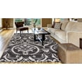 thumbnail image 3 of Concord Global 45735 5 ft. 3 in. x 7 ft. 7 in. Lara Large Damask - Anthracite, 3 of 4
