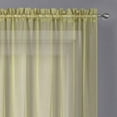 thumbnail image 2 of Regal Home Collections Solid Lightweight Voile Sheer Curtains - Rod Pocket Curtains - Sheer Window Curtain Panels for Living Room, Bedroom - Sheer Drapes 52in W x 84in L - 2 Panels, Green, 2 of 5