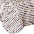 thumbnail image 2 of Benjara BM226429 Cotton Quilt Set with Sewn Floral Ruffles, Multi Color - King Size - 5 Piece, 2 of 5