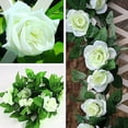 thumbnail image 2 of Mdesiwst Artificial Fake Silk Rose Flower Ivy Hanging Garland Home Decor, 2 of 6