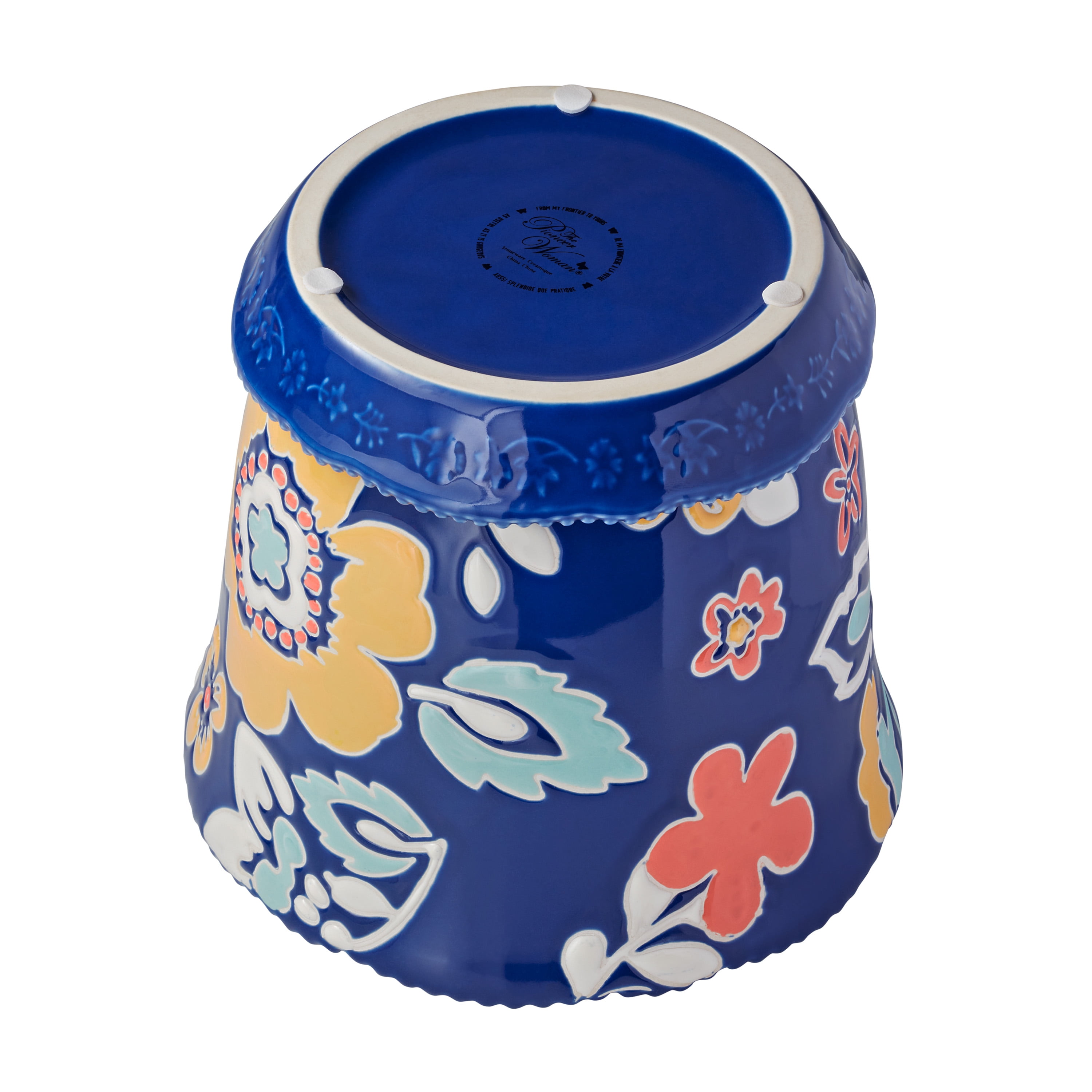 The Pioneer Woman Magic Meadows 8 in Round Ceramic Planter, Blue