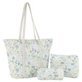 thumbnail image 2 of Bolso para Las Axilas Hombro 3 Piezas Mano Acolchado Floral Gran Capacidad El Viajes Compras, 2 of 9