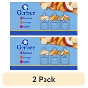(2 pack) Gerber Stage 2 Baby Food, Single Fruit Puree Variety Pack, 3.5 oz Pouches (9 Pack)