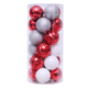thumbnail image 1 of 24 x 4 cm Adornos navideños Bolas navideñas colgantes Kit de decoración del árbol de Navidad Adepaton CPB-SSW222-3, 1 of 5