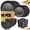 16pcs-Black, variant on 32 PCS Wheat Straw Dinnerware Set Unbreakable Plates Bowls Cups, Lightweight Tableware Service for 8